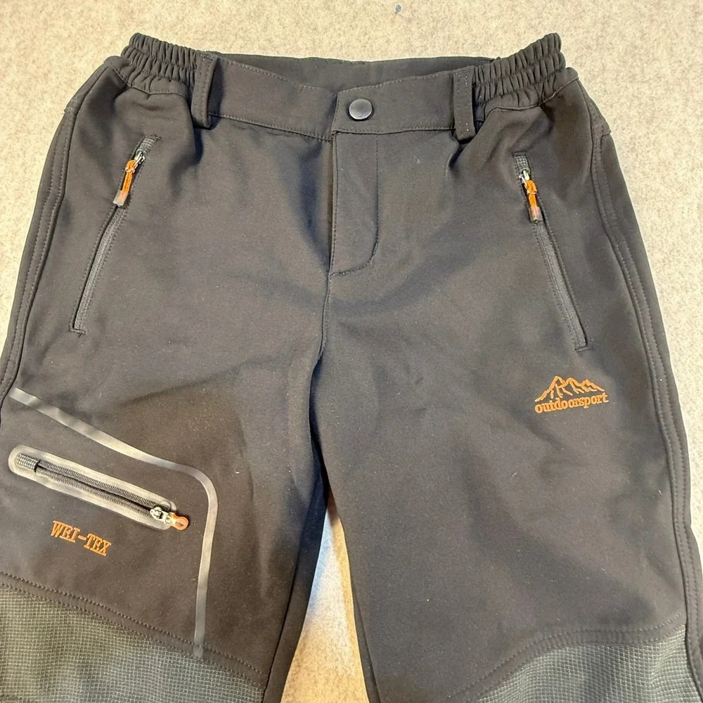 Outdoor Sport Wei-Tex Softshell Hiking Pants‎ Black Size S Reinforced Knees